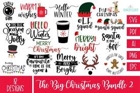 The Big Christmas Bundle 2 Svg Cut File Graphic By Rumi Designed Creative Fabrica