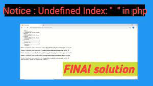 how to solved problem undefined index