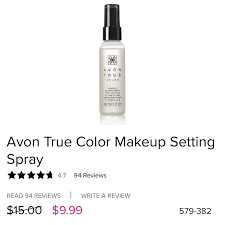 avon true color makeup setting spray