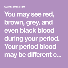 Period Blood Color Chart Black Brown Bright Red And More