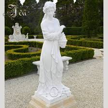 Italian White Marble Nude Woman Statue