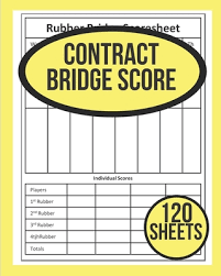 contract bridge score sheets
