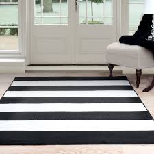 black and white indoor stripe area rug