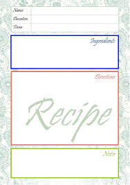 47 free recipe card templates word