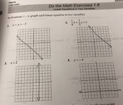 math exercises 1 6 linear chegg