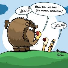 Take that, you mean lion, and stop eating my friend. Hans Christoph Beermann On Twitter No Matter What You Say We Will Get Married Nooooo Noooo Liebe Hochzeit Hochzeitswahn Wedding Love Art Illustration Drawing Comic Sketch Comics Anime Artwork Funny Humor