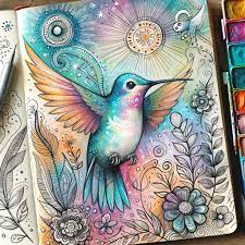 hummingbirds to draw drawing ideas