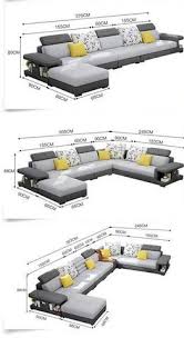 modern luxury u type fabric sofa