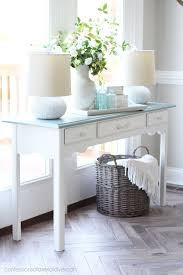 Blue And White Painted Sofa Table