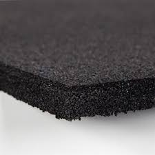 rubber gym flooring 1m x 1m 15mm black