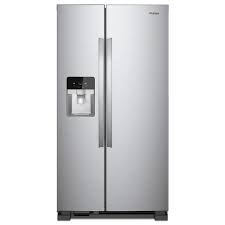 For lots of flexibility when you're stashing groceries, consider the whirlpool french door refrigerator with infinity slide shelves. Whirlpool 36 Inch W 25 Cu Ft Side By Side Refrigerator In Fingerprint Resistant Stainles The Home Depot Canada