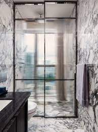 Fluted Glass Shower Screen Simple