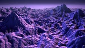 otherworldly landscape vibrant 3d