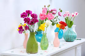 Diffe Flowers In Vases