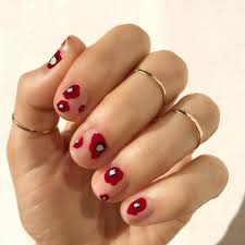 red nail art designs for cly red