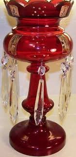 Cranberry Glass Candle Lamps Glass Lamp