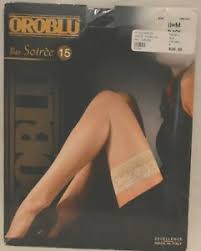 Details About Oroblu Sheer Thigh Highs Stay Up Elastic Lace Top Border Black Size 2 Medium A15