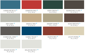 Color Selection Panel Profiles Miller Metal Building Systems