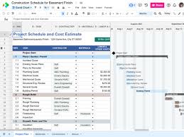 Construction Schedule Template For