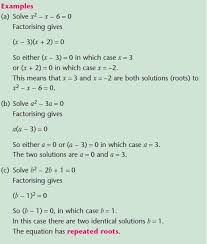 quadratic equations mathematics gcse