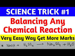 trick to balance chemical reaction