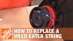 Replacing a Weed Eater String (String Trimmer Line) | The Home Depot -  YouTube