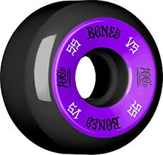 Bones Wheels 100s V5 55x34 Black Set Of 4 Skateboard Wheels