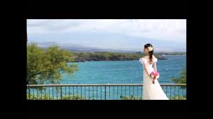 ハワイで美しい花嫁姿を披露 妊娠中の荒川静香さん - YouTube
