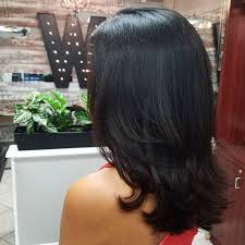 To make sure you get your desired length of fringe, have your stylist cut them when they're dry and keep the length long for glamor. Pin On Medium Length Layered Hairstyles