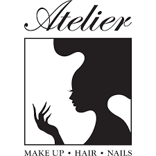 atelier makeup hair nails logo vector
