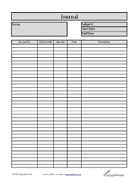 Free Accounting Journal Template