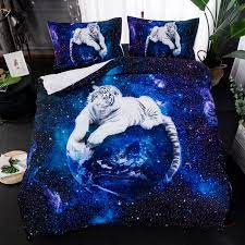white tiger galaxy bedding set birdyroom