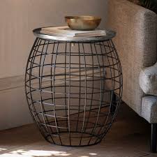 Randall Metal Round Tray Top Side Table
