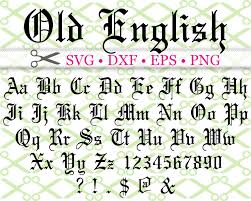 old english svg font cricut