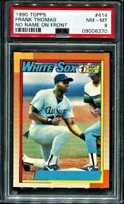 Frank thomas topps rookie card. Auction Prices Realized Baseball Cards 1990 Topps Frank Thomas No Name On Front