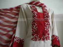 Check spelling or type a new query. Pakistani Casual Wear White Suit With Red Embroidery