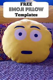 Now again take the yellow pillow and place the fabric emojis on top of it to see how it looks. Diy Emoji Pillow Free Templates Pin Cut Sew Studio
