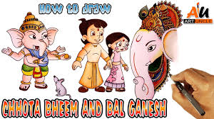 Bheem's rival is kalia, who is envious of bheem's popularity. Art Uncle How To Draw Chhota Bheem Aur Bal Ganesh Ganesh Chaturthi Special Facebook