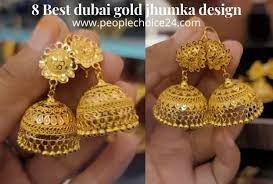 8 best dubai gold jhumka design 2023