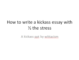 Writing essays ppt