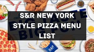 s r new york style pizza menu s