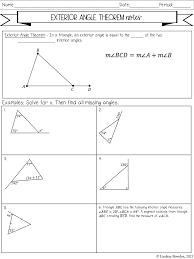 exterior angle theorem notes