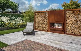 Modern Outdoor Fireplaces Flare