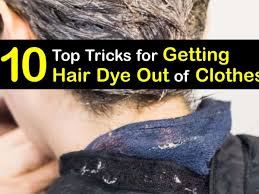 removing hair dye from clothes