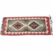 multicolor woolen bathroom rug