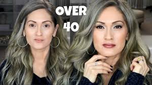 glammy silver gray hair makeup video