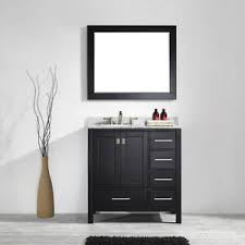 Master bathroom with black double vanity and cabinets. Large 900mm Black Vanity Unit Basin Marble Worktop Mirror Floor Standing Ebay