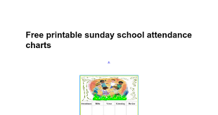 Free Printable Sunday School Attendance Charts Download