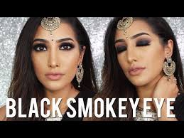 indian wedding makeup black smokey