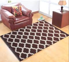 rectangular brown chenille carpet for